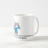 法廷記者が(人の)コーヒーを攻撃する時おもしろい コーヒーマグカップ (正面右)