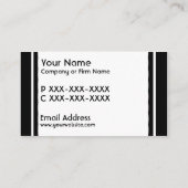 法廷記者のカスタムな白黒の名刺 名刺 (裏面)