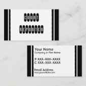 法廷記者のカスタムな白黒の名刺 名刺 (正面/裏面)