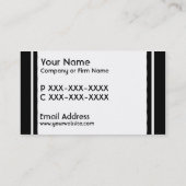 法廷記者のカスタムな白黒の名刺 名刺 (裏面)