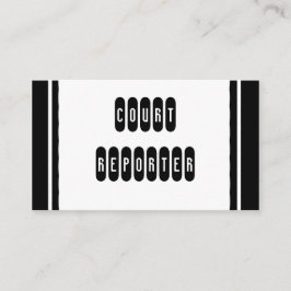 法廷記者のカスタムな白黒の名刺 名刺