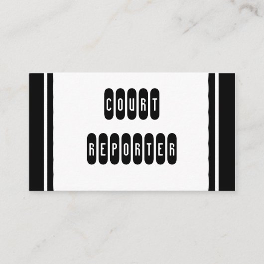 法廷記者のカスタムな白黒の名刺 名刺 (正面)