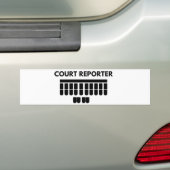 法廷記者のバンパーステッカー バンパーステッカー (車上)
