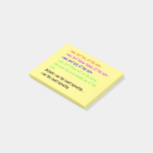 法廷記者の気性の癇癪の付箋 ポストイット (アングル)