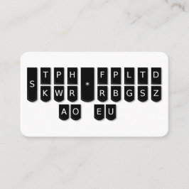 法廷記者の黒のSteno機械鍵カード 名刺