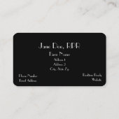 法廷記者の黒のSteno機械鍵カード 名刺 (裏面)