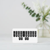 法廷記者の黒のSteno機械鍵カード 名刺 (スタンド正面)