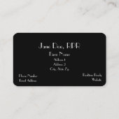 法廷記者の黒のSteno機械鍵カード 名刺 (裏面)