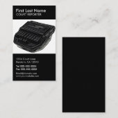 法廷記者のsteno機械縦のカスタム・カード 名刺 (正面/裏面)