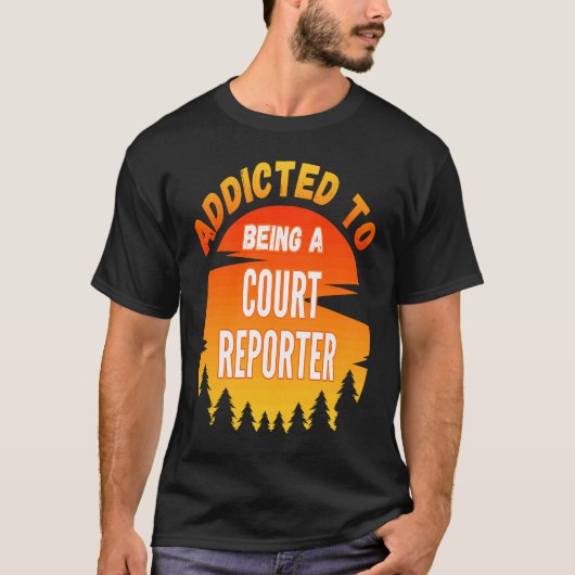 法廷記者は法廷記者にハマる Tシャツ (正面)