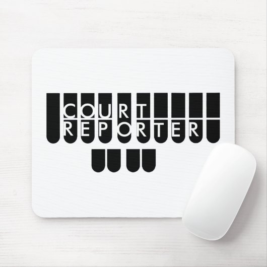法廷記者は白黒を調整します マウスパッド (マウス)