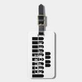 法廷記者は白黒を調整します ラゲッジタグ (正面縦)