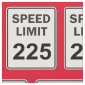 法廷記者学生225の制限速度の印 ファブリック (クローズアップ)