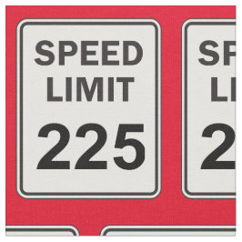 法廷記者学生225の制限速度の印 ファブリック