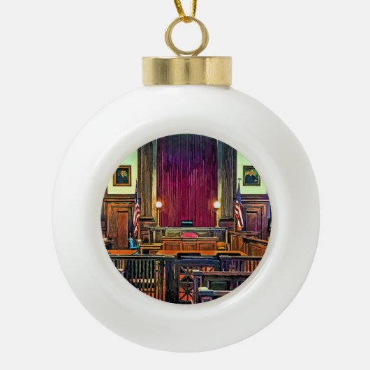 法廷 セラミックボールオーナメント (正面)