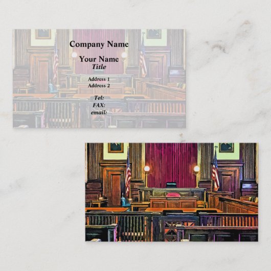 法廷 名刺 (正面/裏面)