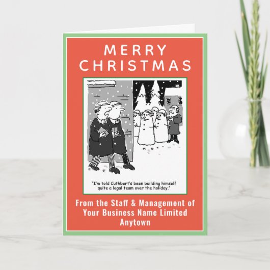 法律おもしろいテーマクリスマスカードとQRコード シーズンカード (正面)