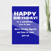 法律おもしろいハッピーバースデーの息子 サンキューカード (正面)