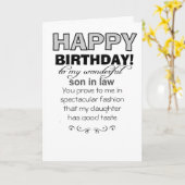 法律おもしろいハッピーバースデー息子 カード (黄色い花)