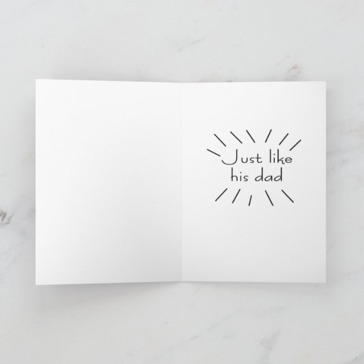 法律おもしろいハッピーバースデー願いの娘 カード (内部)