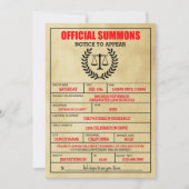 法律おもしろい勾引状法科卒業 招待状 (正面)