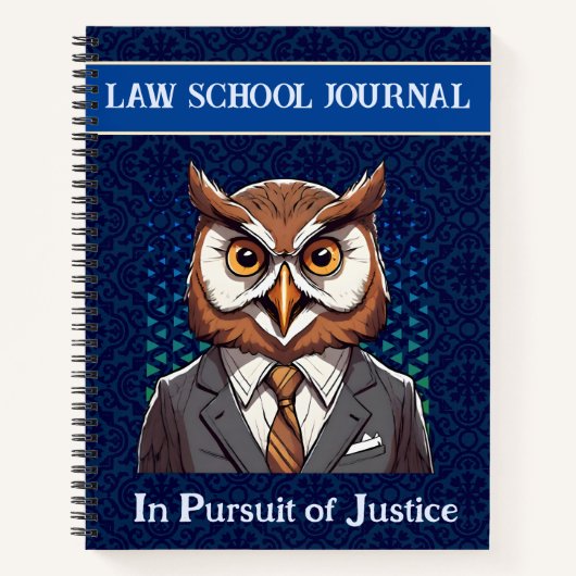 法律おもしろい学生弁護士への贈与用ふくろう ノートブック (正面)