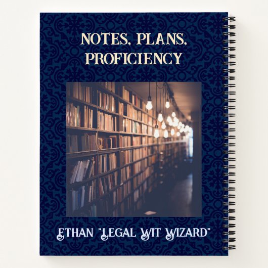 法律おもしろい学生弁護士への贈与用ふくろう ノートブック (裏面)