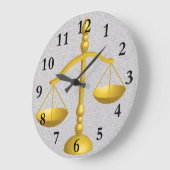法律および正義のはかりで測られる ラージ壁時計 (傾斜)
