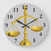 法律および正義のはかりで測られる ラージ壁時計 (正面)