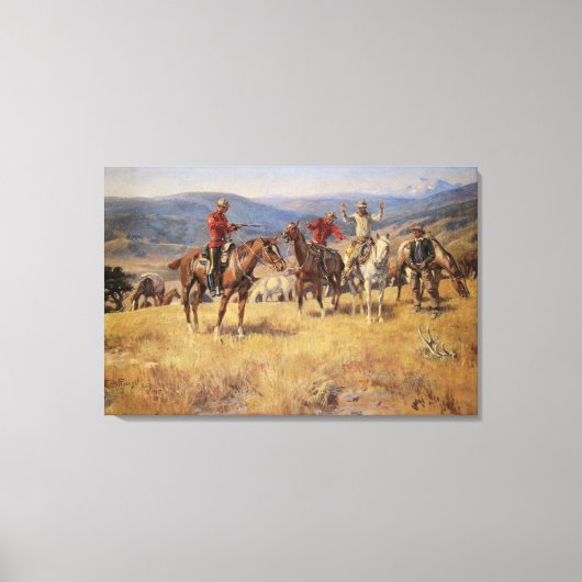 法律がCM Russellによってチャンスの端を鈍くする場合 キャンバスプリント (正面)