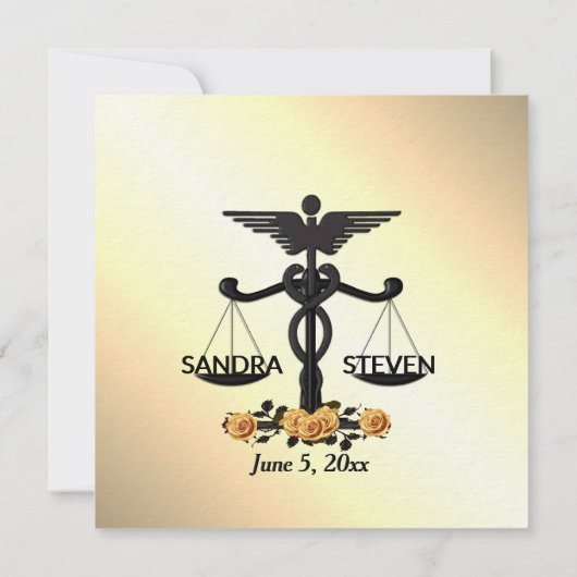 法律と医学のユニオン イエロー ローズ 招待状 (裏面)