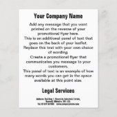 法律と法律サービス漫画デザインチラシ チラシ (裏面)