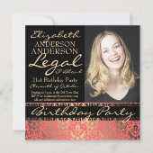 法律と金髪エレガントのおもしろい誕生会 招待状 (正面)