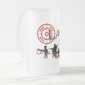 法律によって曇らされるビールガラス フロストグラスビールジョッキ (正面左)