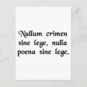 法律のない罪も罰もない。 ポストカード (正面)