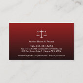 法律のスケールの名刺 名刺 (裏面)