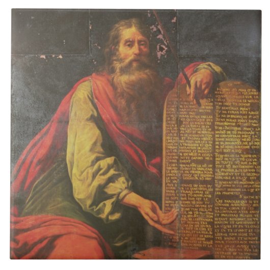 法律のモーゼそしてタブレット タイル (正面)