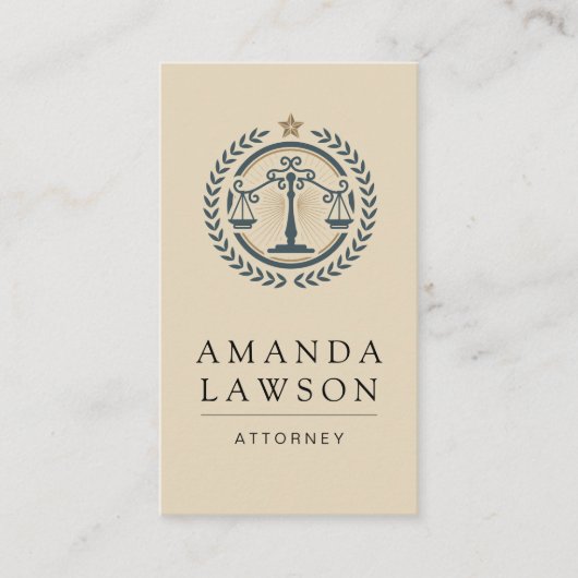 法律のロゴ 名刺 (正面)