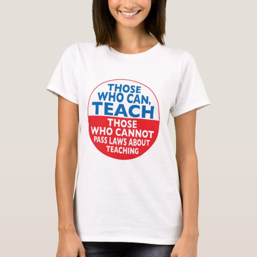 法律の原住民を渡すことができない人を教えることができる人 Tシャツ (正面)