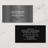 法律の名刺の-銀製及び黒い弁護士の弁護士 名刺 (正面/裏面)