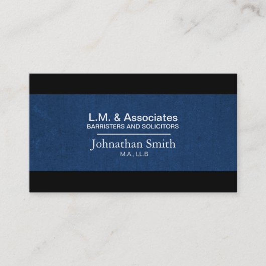 法律の名刺の-青及び黒い弁護士の弁護士 名刺 (正面)