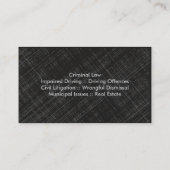 法律の名刺-ブルーグレーの黒のプロフェッショナル 名刺 (裏面)