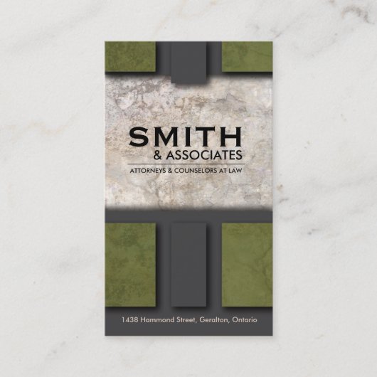 法律の名刺-専門の石の質 名刺 (正面)