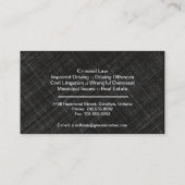 法律の名刺-紫色の灰色の黒いプロフェッショナル 名刺 (裏面)