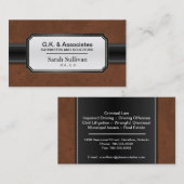 法律の名刺-黒くスタイリッシュな弁護士の弁護士 名刺 (正面/裏面)