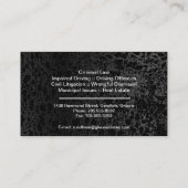 法律の名刺-黒くスタイリッシュな弁護士の弁護士 名刺 (裏面)