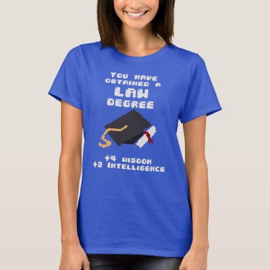 法律の学位の卒業生おもしろいなRPGのゲーマー Tシャツ (正面)
