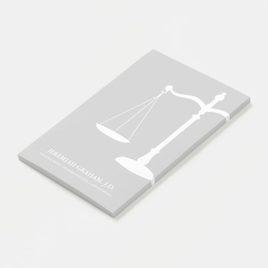 法律の専門の名前をカスタムするの正義のスケール ポストイット (アングル)