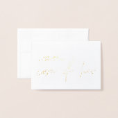 法律の彼女の親を常に世話する約束 箔カード (封筒付き正面)