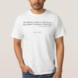 法律の数が増えるほど州が腐敗する Tシャツ